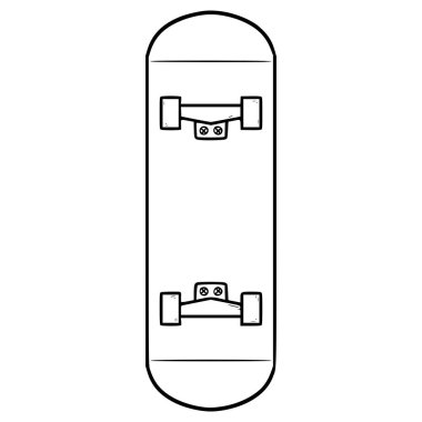 Kaykay çizimi el çizimi taslak vektörü