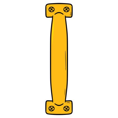 Çek sapı çizilmiş el izole vektörü