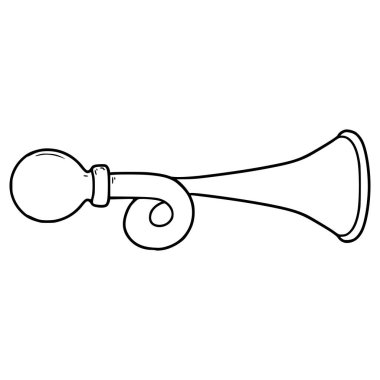 kauçuk boynuz illüstrasyon el çizimi ana hat vektörü