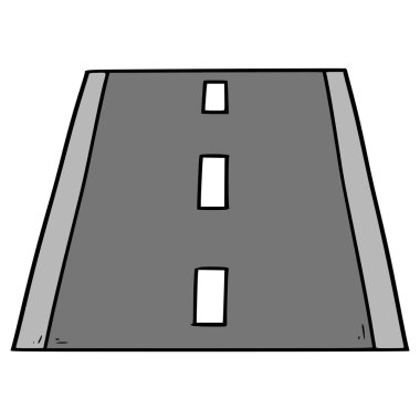 Yol çizimi el izole vektörü