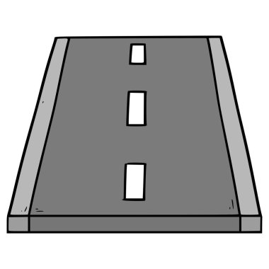 Yol çizimi el izole vektörü