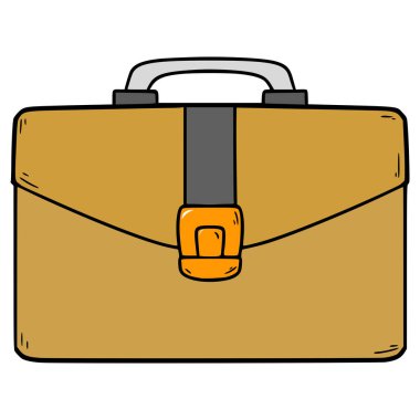 bavul çizimi el izole vektörü