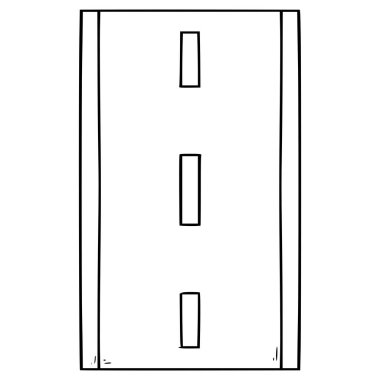 Yol çizimi el çizimi ana hat vektörü