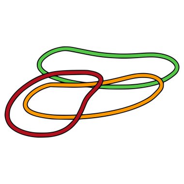 kauçuk bant çizimi el izole vektörü