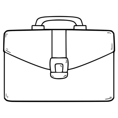 bavul çizimi el çizimi ana hat vektörü