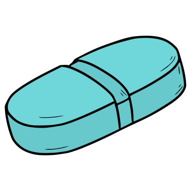 tıp illüstrasyonu el çizimi izole vektör