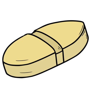 tıp illüstrasyonu el çizimi izole vektör