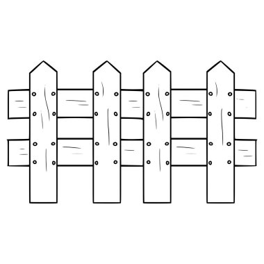 ahşap kapı çizimi el çizimi ana hat vektörü