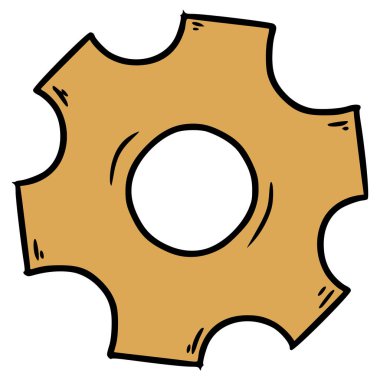 dişli çizim el çizimi izole vektör