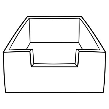 Gelen kutusu simgesi el çizimi dış hat vektörü