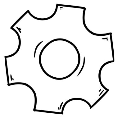 dişli çizim el çizimi taslak vektörü