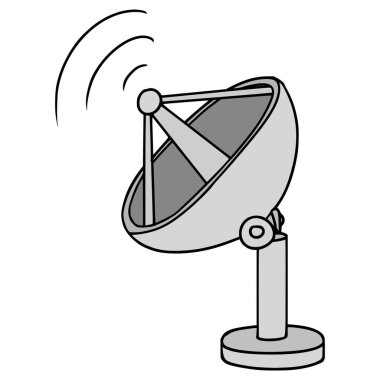 anten çizimi elle izole edilmiş vektör