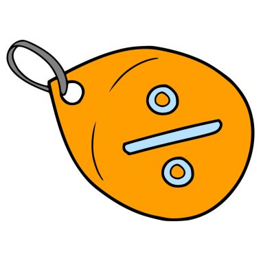 İndirim etiketi illüstrasyon el çizimi izole vektör