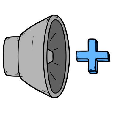 Ses simgesini yükselt el çizimi izole vektör