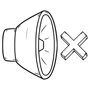 simge resimleme el çizimi ana hat vektörünü kapat