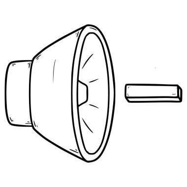 Hacim simgesi resimleme el çizimi dış hat vektörünü azalt