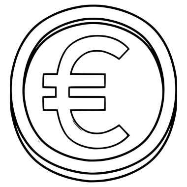 Avro para illüstrasyonu el çizimi ana hat vektörü