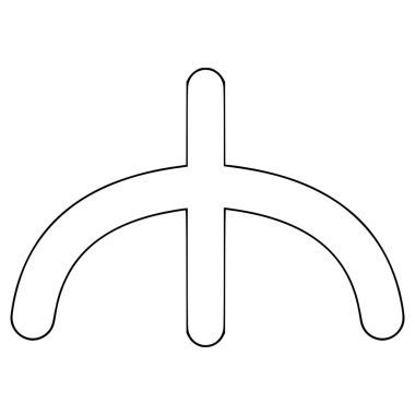 manat simgesi resimleme el çizimi ana hatlı vektör