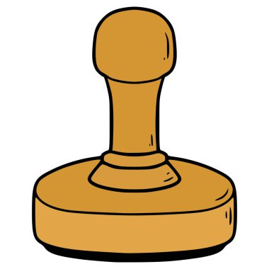 kauçuk damga çizimi elle izole edilmiş vektör