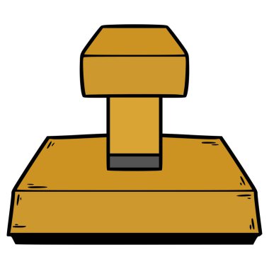 kauçuk damga çizimi elle izole edilmiş vektör