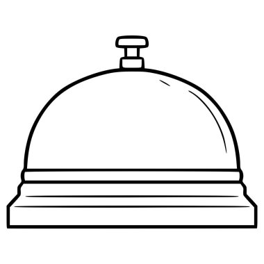 servis çanı illüstrasyon el çizimi ana hat vektörü