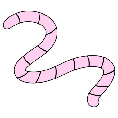 Solucan çizimi el izole vektörü