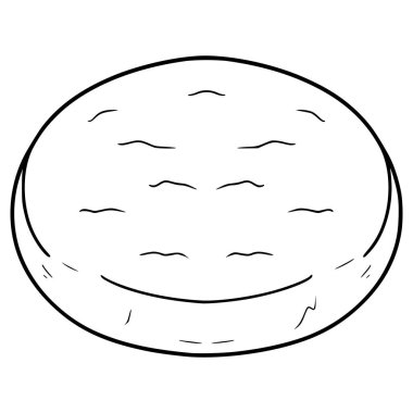 çikolatalı bisküvi sandviçi çizim el çizimi taslak vektör