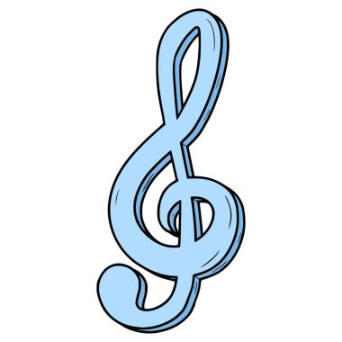 Üçlü tuş çizimi el izole vektörü