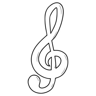 Üçlü anahtar çizimi el çizimi ana hat vektörü