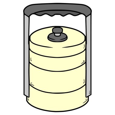 tiffin illüstrasyon el çizimi izole vektör