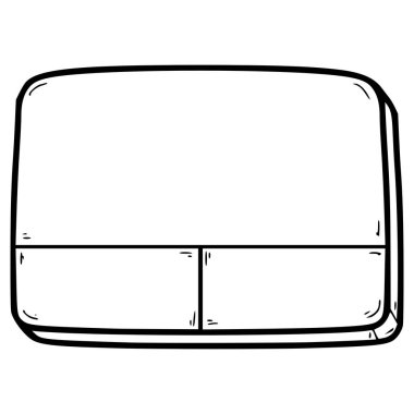 dokunmatik çizim el çizimi ana hat vektörü