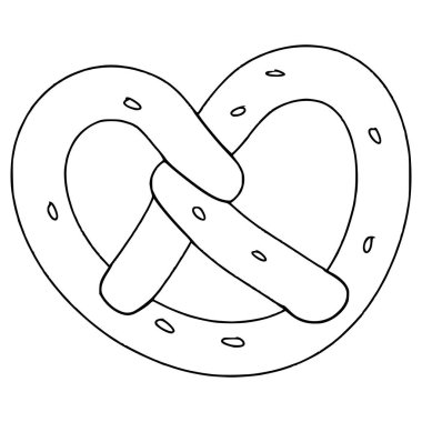 Çubuk kraker çizimi el çizimi ana hat vektörü