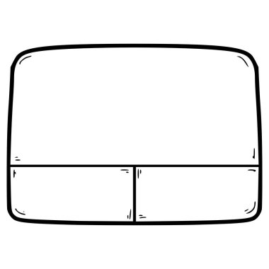 dokunmatik çizim el çizimi ana hat vektörü