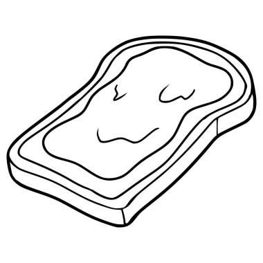 reçel çizimi el çizimi vektörlü tost