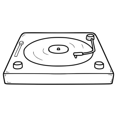 Döndürme tablosu el çizimi ana hat vektörü