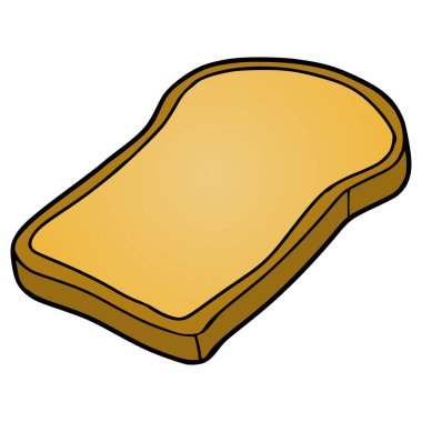 tost çizimi el izole vektörü