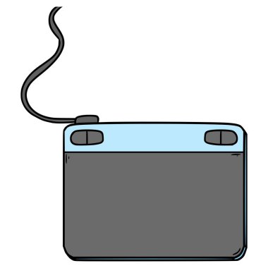 tablet çizimi el çizimi izole vektör