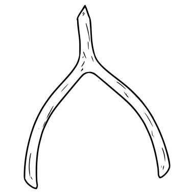 Lades kemiği illüstrasyon el çizimi ana hat vektörü