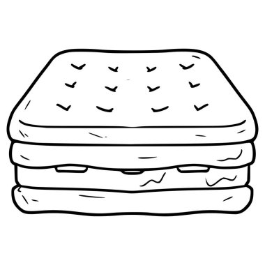 s 'more illustration outline vektörü