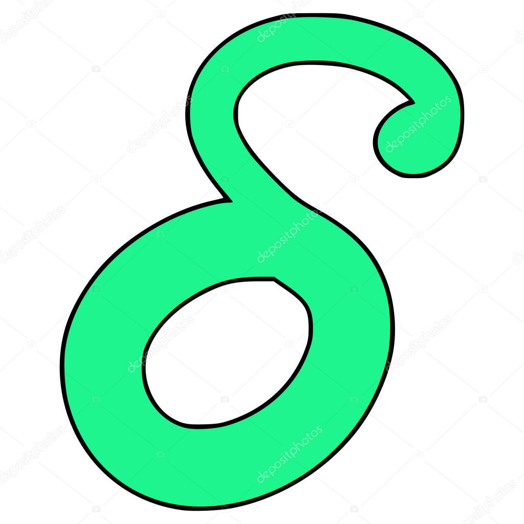 Doodle delta symbol illustration hand drawn isolated vector