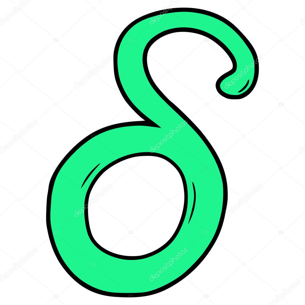 Delta symbol illustration hand drawn isolated vector