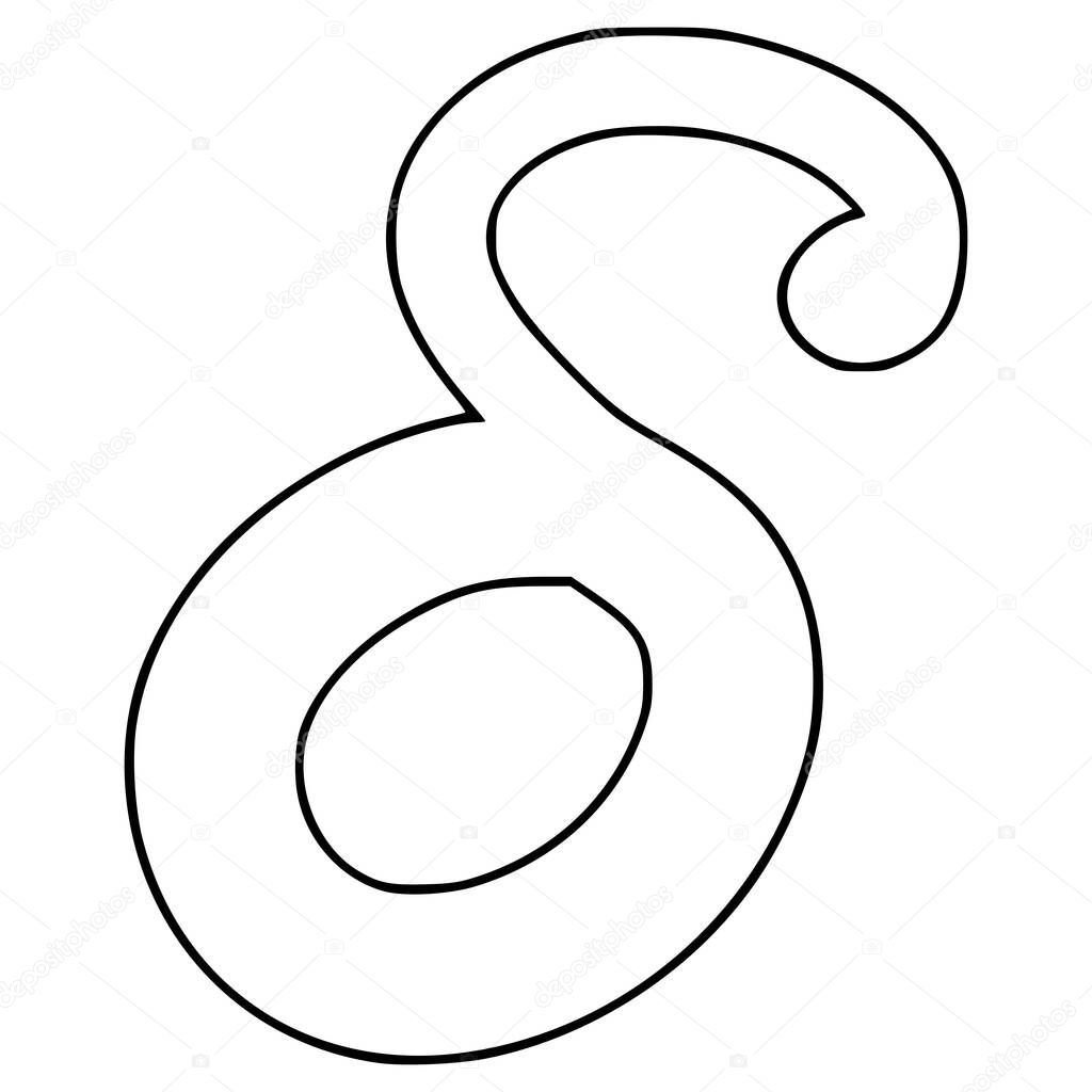Doodle delta symbol illustration hand drawn outline vector