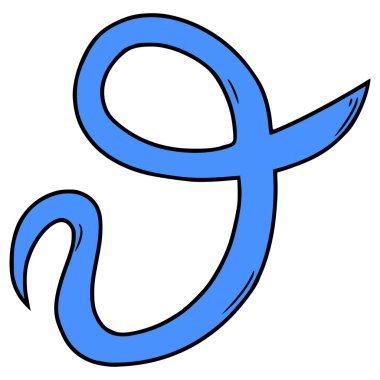 Teta sembolü el çizimi izole vektör