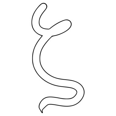 zeta sembolü el çizimi ana hat vektörü