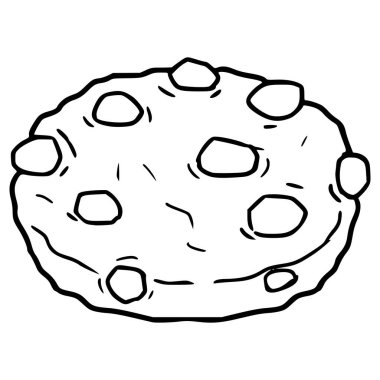 çerez illüstrasyon el çizimi ana hat vektörü