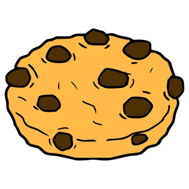 çerez çizimi el izole vektörü