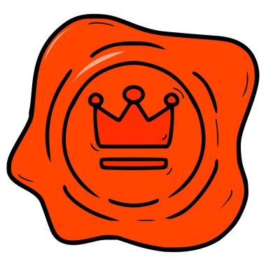 balmumu mühür çizimi el izole vektörü