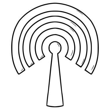 Sıcak nokta illüstrasyon el çizimi ana hat vektörü