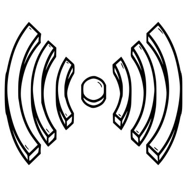 Sıcak nokta illüstrasyon el çizimi ana hat vektörü