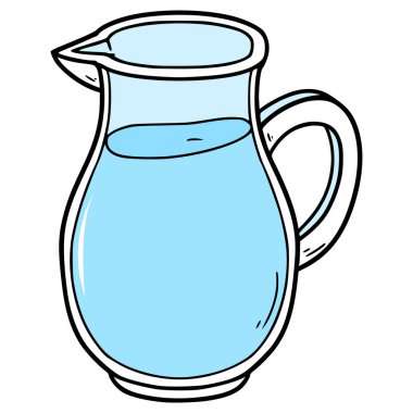 sürahi illüstrasyon el çizimi izole vektör